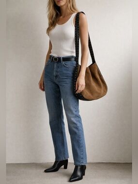 Rebecca Minkoff Suede Studded Hobo | One of a Kind | Leather Trim